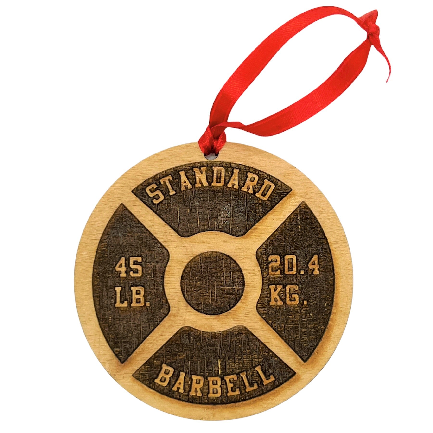 Micro Gainz Wooden Christmas Tree Ornaments 4 Pack