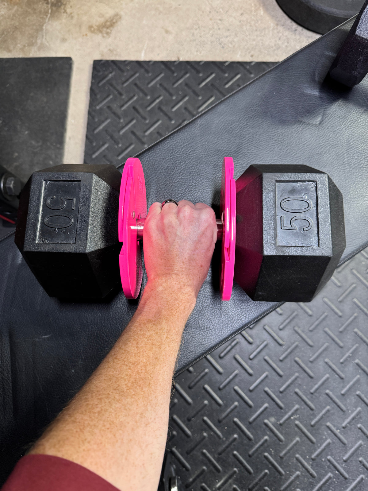 Micro Gainz Pink 2.5LB Dumbbell Fractional Weight Plates 4 Plate Set (BLEMISHED SET)