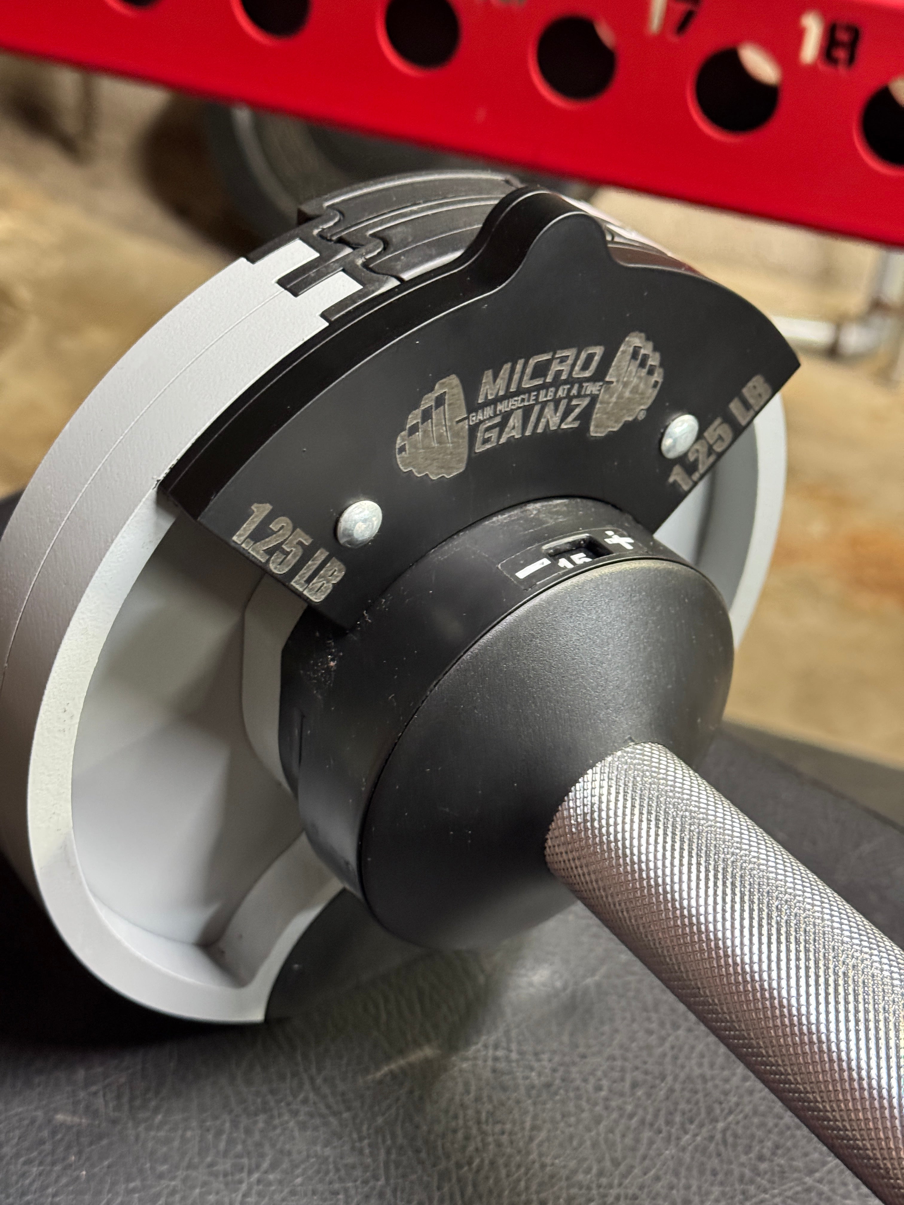 Micro Gainz 1.25LB Magnetic Weight Attachment for Nuobell Adjustable Dumbbells 4 Plate Set (BLEMISHED SET)