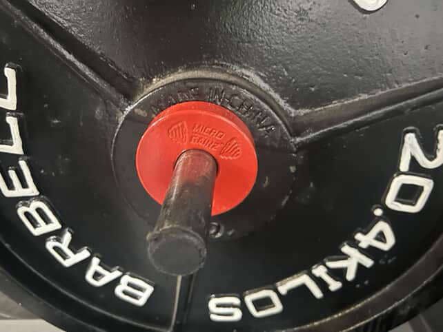 Micro Gainz Standard 1-Inch Center Hole Fractional Weight Plates Pair of Red 1LB Plates