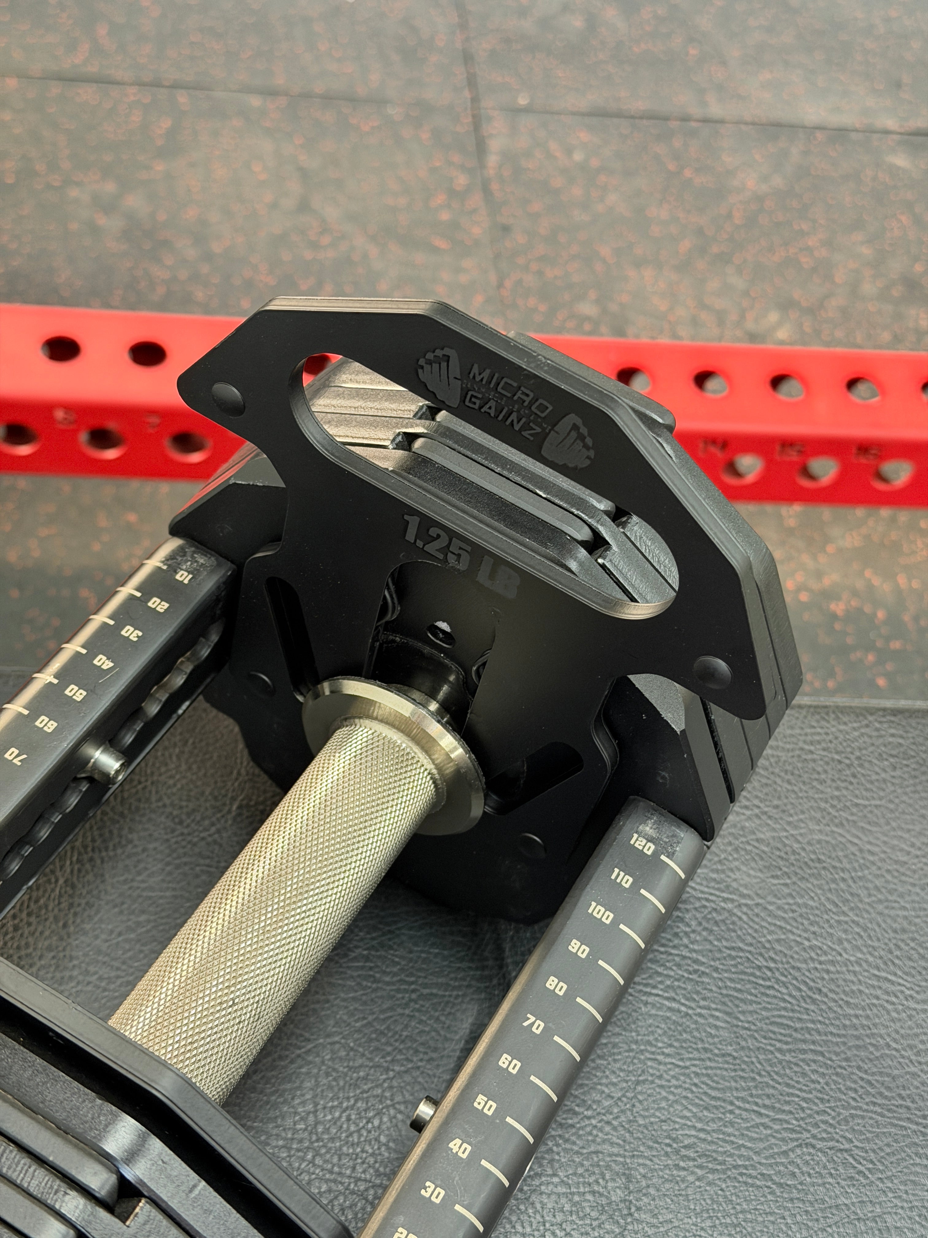 Micro Gainz 1.25LB Add-On Weight Plate for Rep x Pepin Adjustable Dumbbells 4 Plate Set