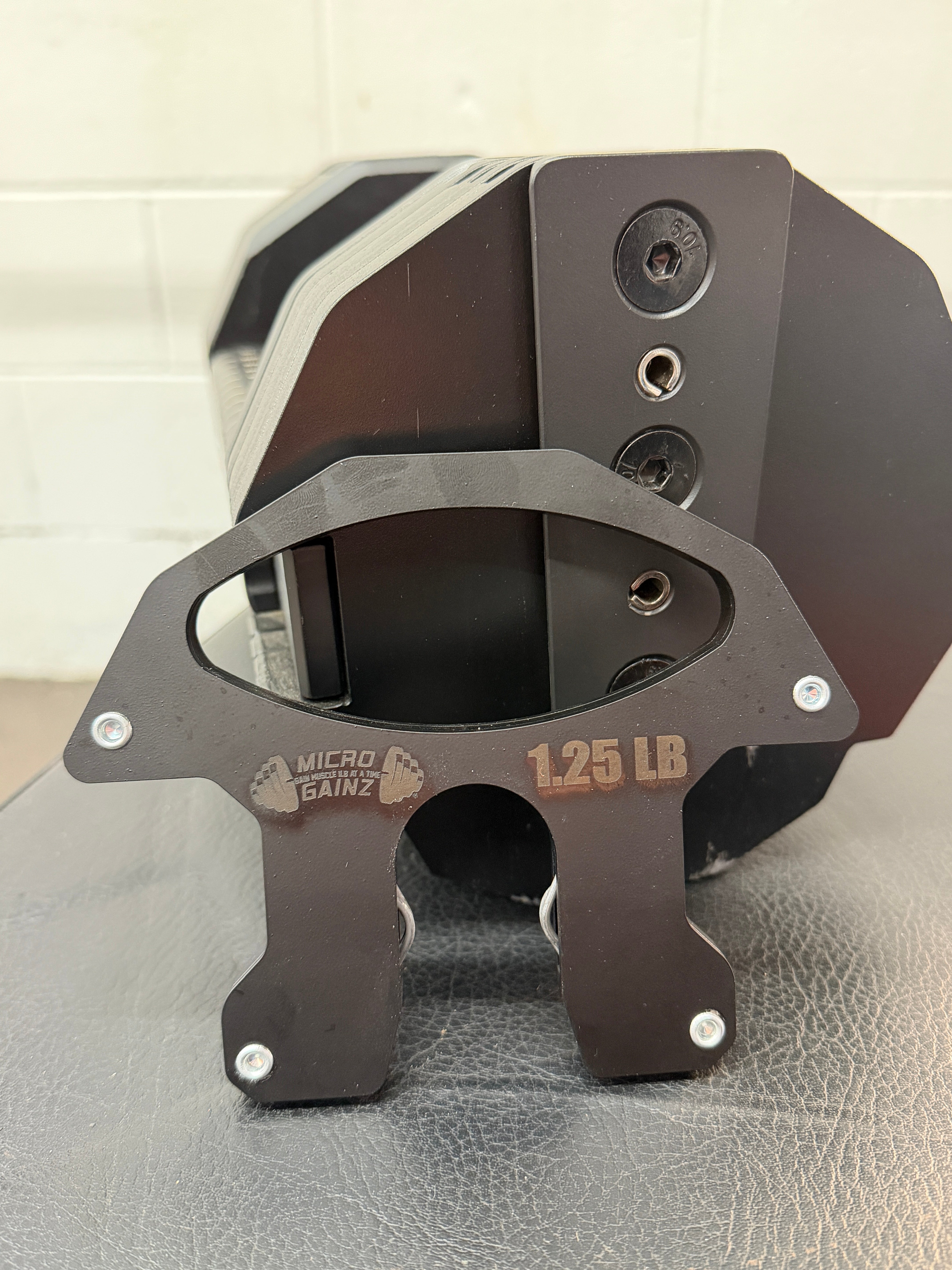 Micro Gainz 1.25LB Add-On Weight Plate for Rep x Pepin Adjustable Dumbbells 4 Plate Set