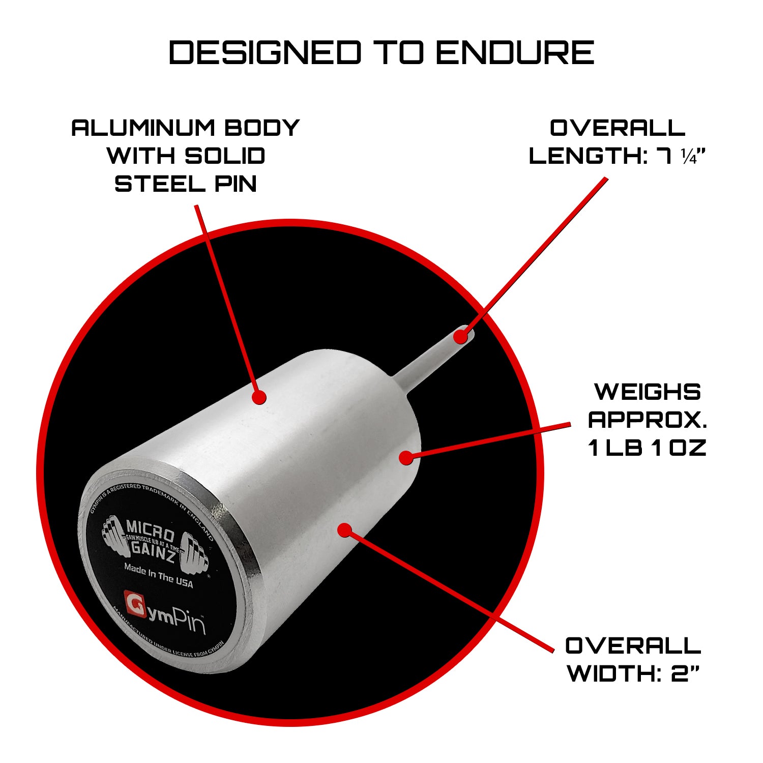 Micro Gainz GymPin (3" Length)