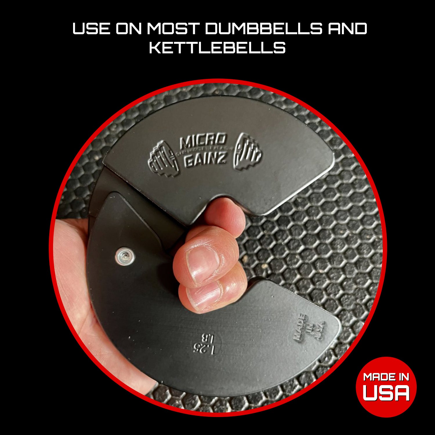 Micro Gainz Quad Pack of 1LB, 1.25LB, 2.5LB, & 3.75LB Dumbbell Fractional Weight Plates