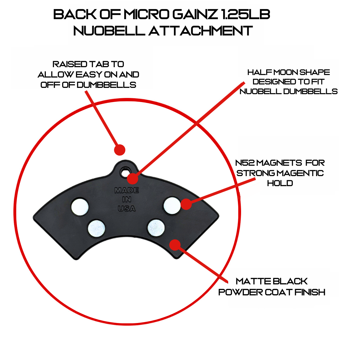 Micro Gainz 1.25LB Magnetic Weight Attachment for Nuobell Adjustable Dumbbells