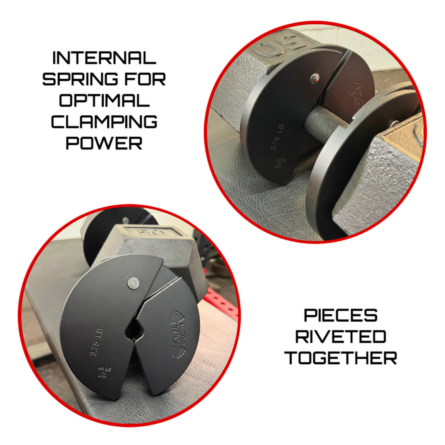 Micro Gainz Quad Pack of 1LB, 1.25LB, 2.5LB, & 3.75LB Dumbbell Fractional Weight Plates