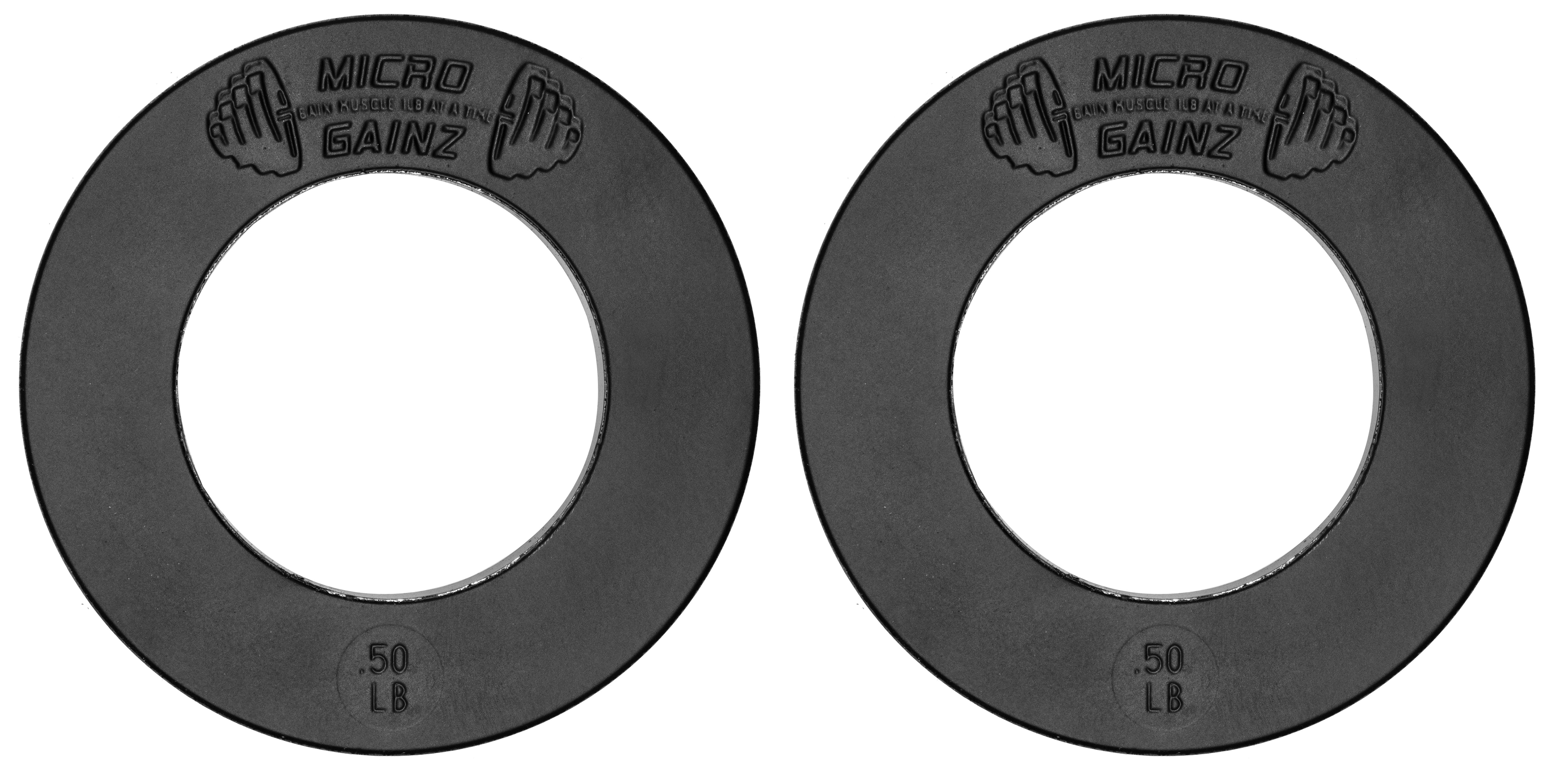 Micro Gainz Olympic Size Fractional Weight Plates Pair of .50LB Plates