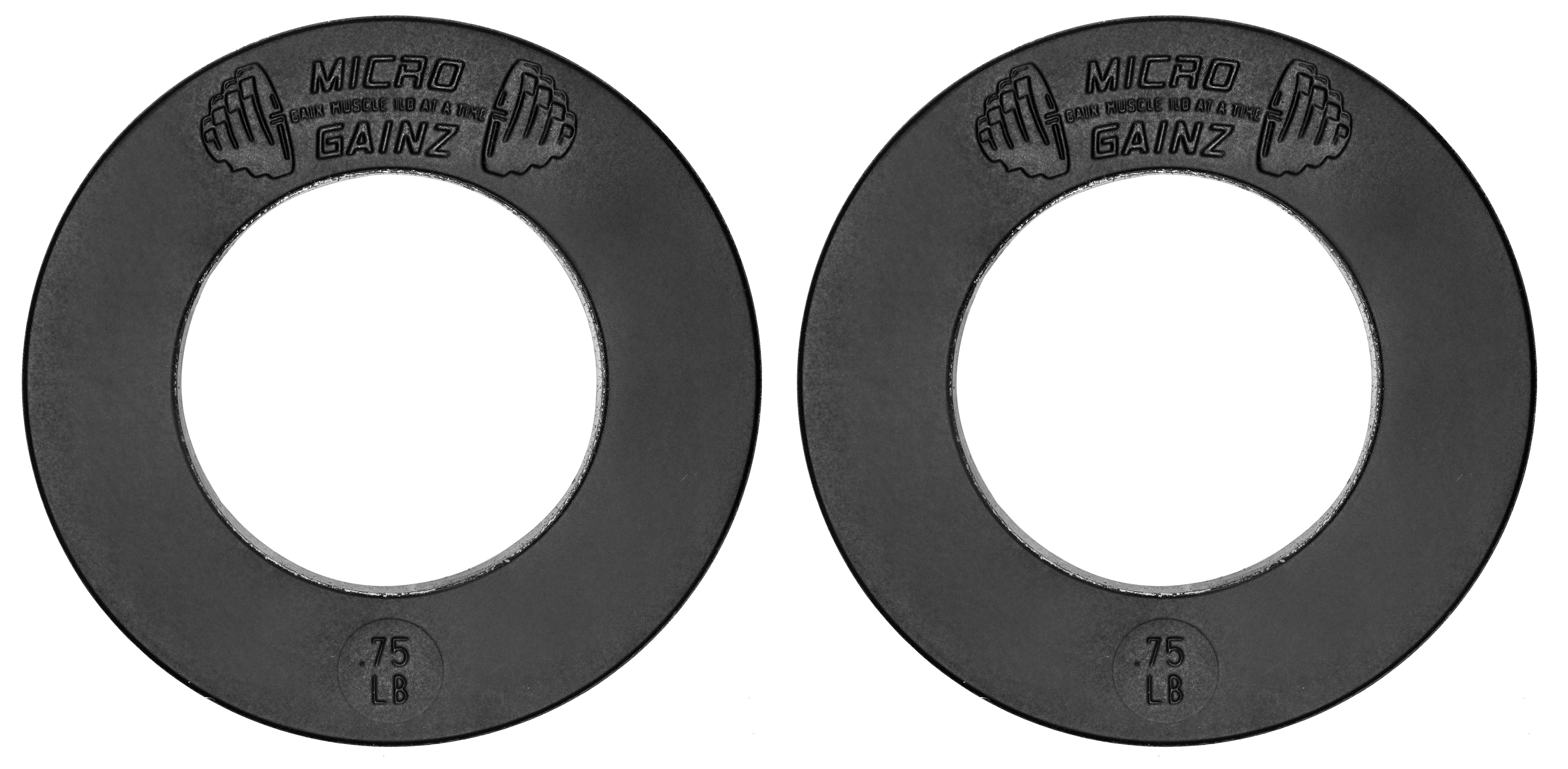 Micro Gainz Olympic Size Fractional Weight Plates Pair of .75LB Plates