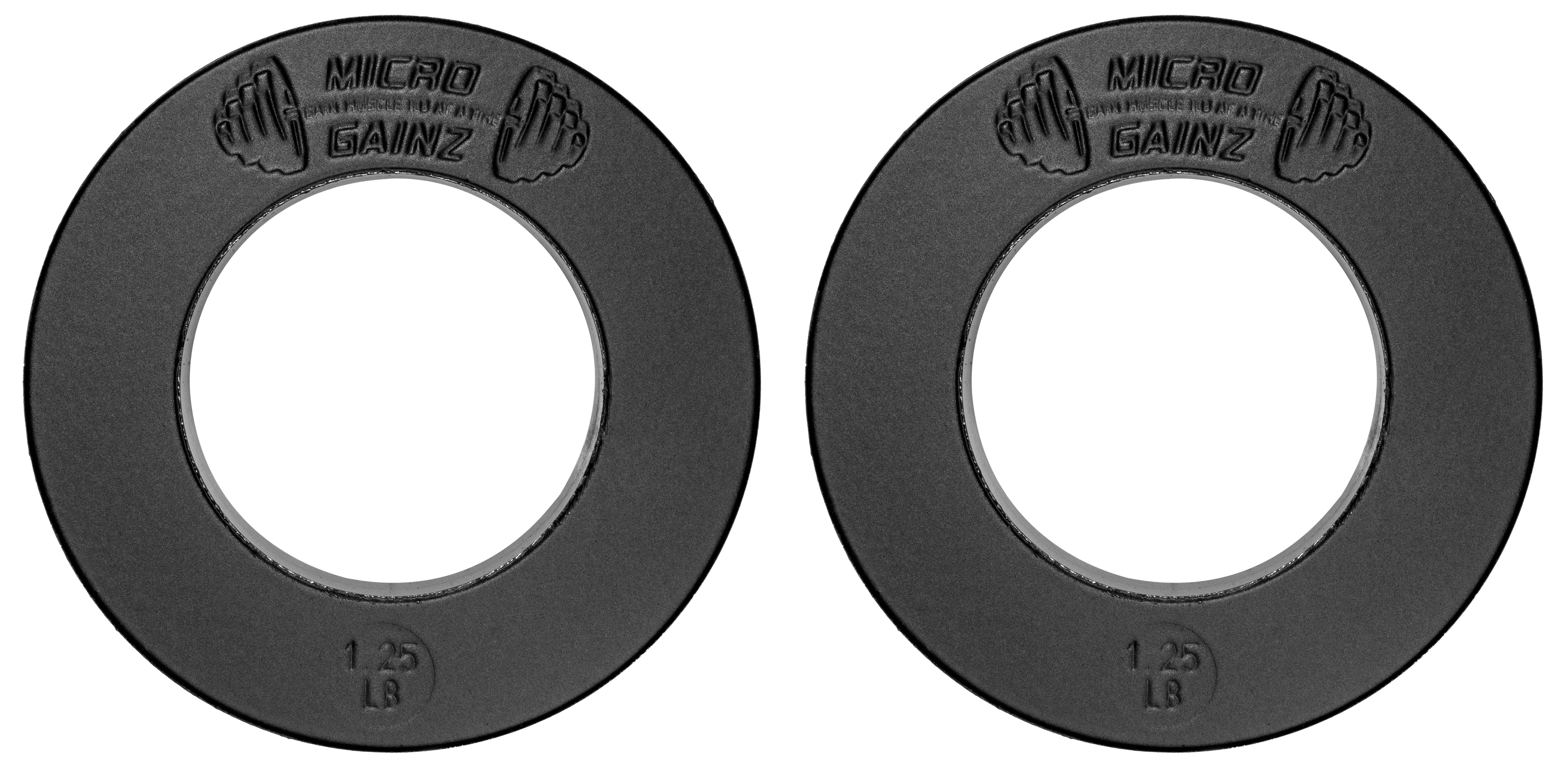 Micro Gainz Olympic Size Fractional Weight Plates Pair of 1.25LB Plates