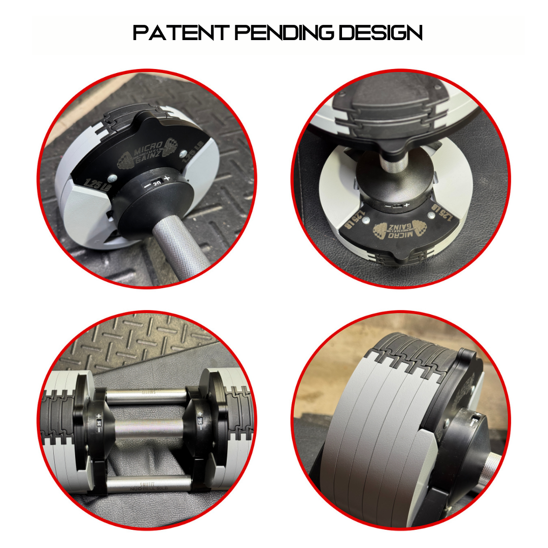 Micro Gainz 1.25LB Magnetic Weight Attachment for Nuobell Adjustable Dumbbells 4 Plate Set (BLEMISHED SET)