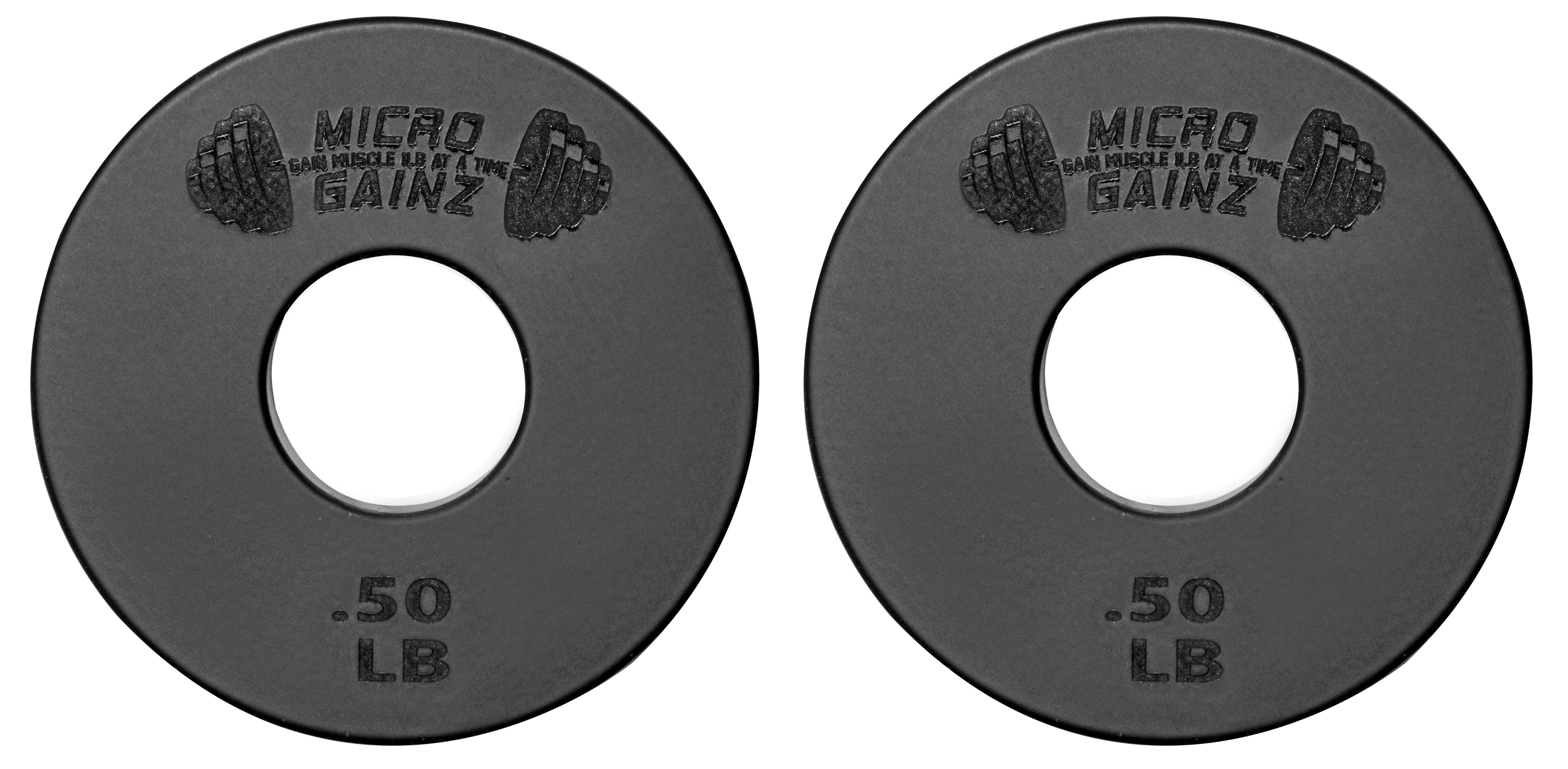 Micro Gainz Standard 1-Inch Center Hole Fractional Weight Plates Pair of .50LB Plates