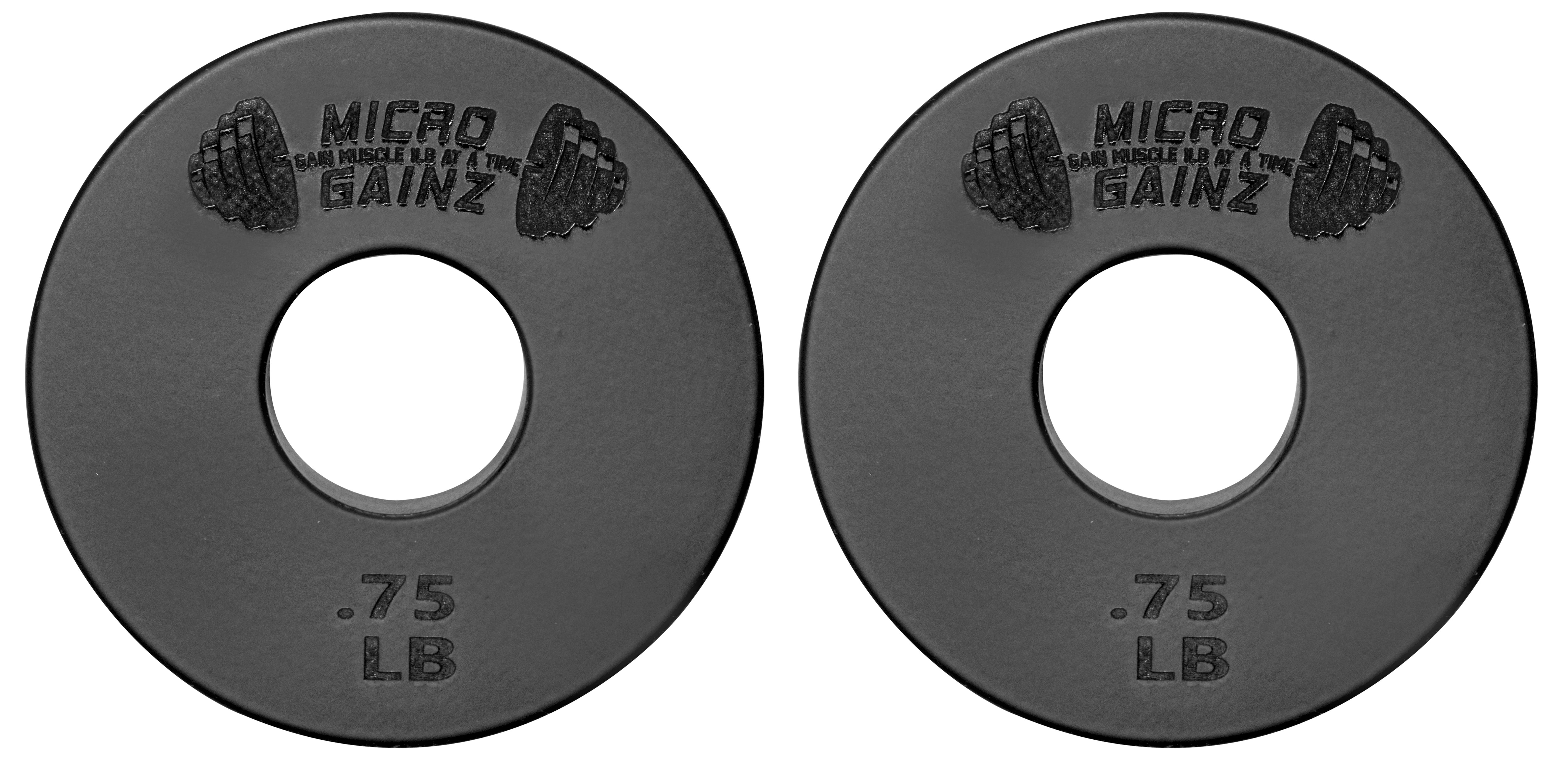 Micro Gainz Standard 1-Inch Center Hole Fractional Weight Plates Pair of .75LB Plates