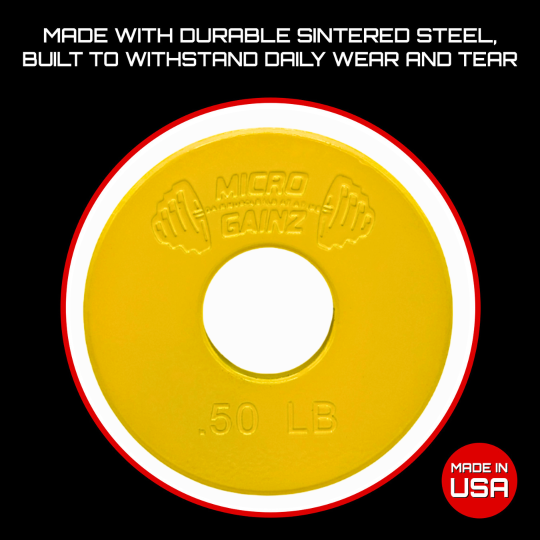 Micro Gainz Standard 1-Inch Center Hole Fractional Weight Plates Pair of .50LB Plates