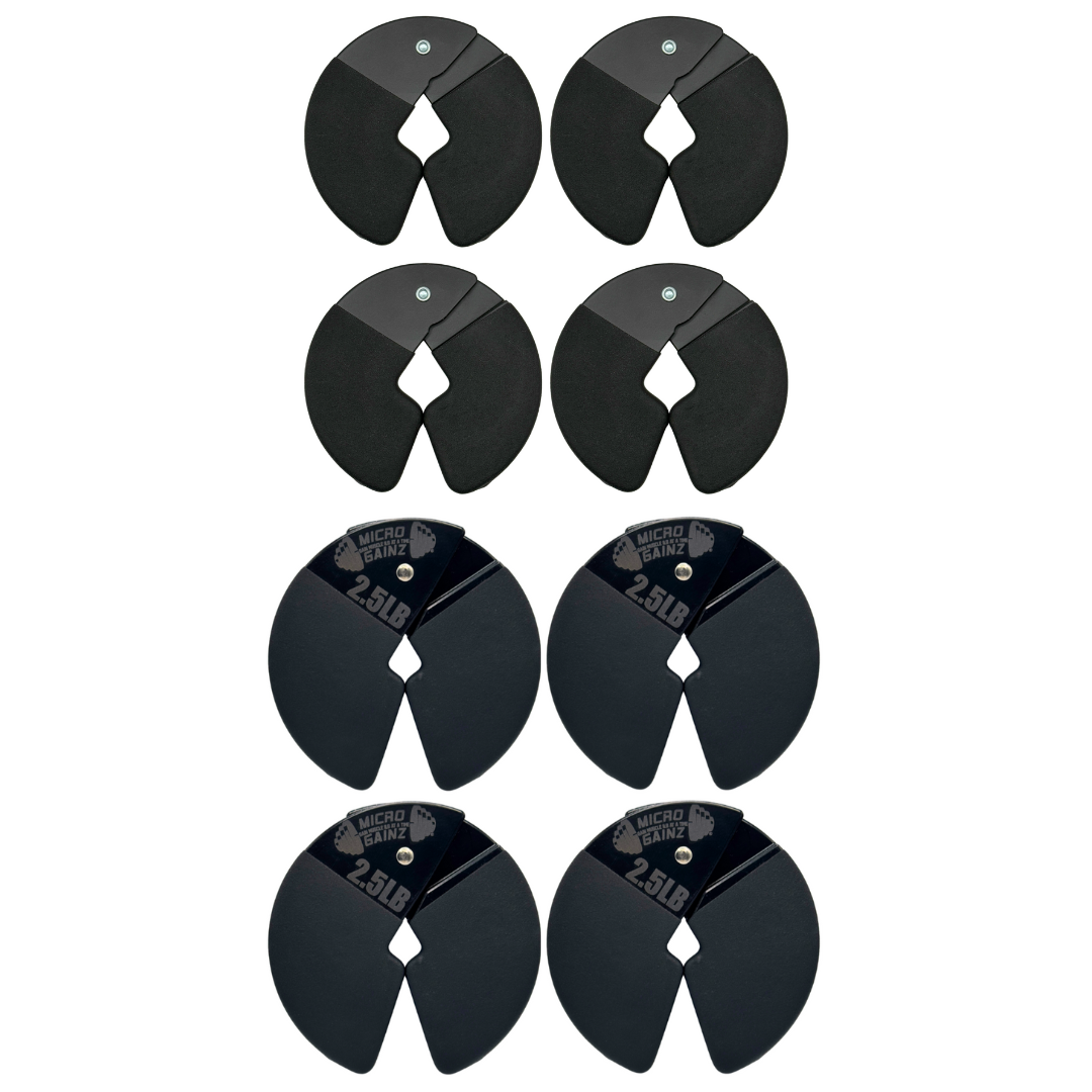 Micro Gainz Double Pack of PVC Dip Coated 1.25LB & 2.5LB Dumbbell Fractional Weight Plates