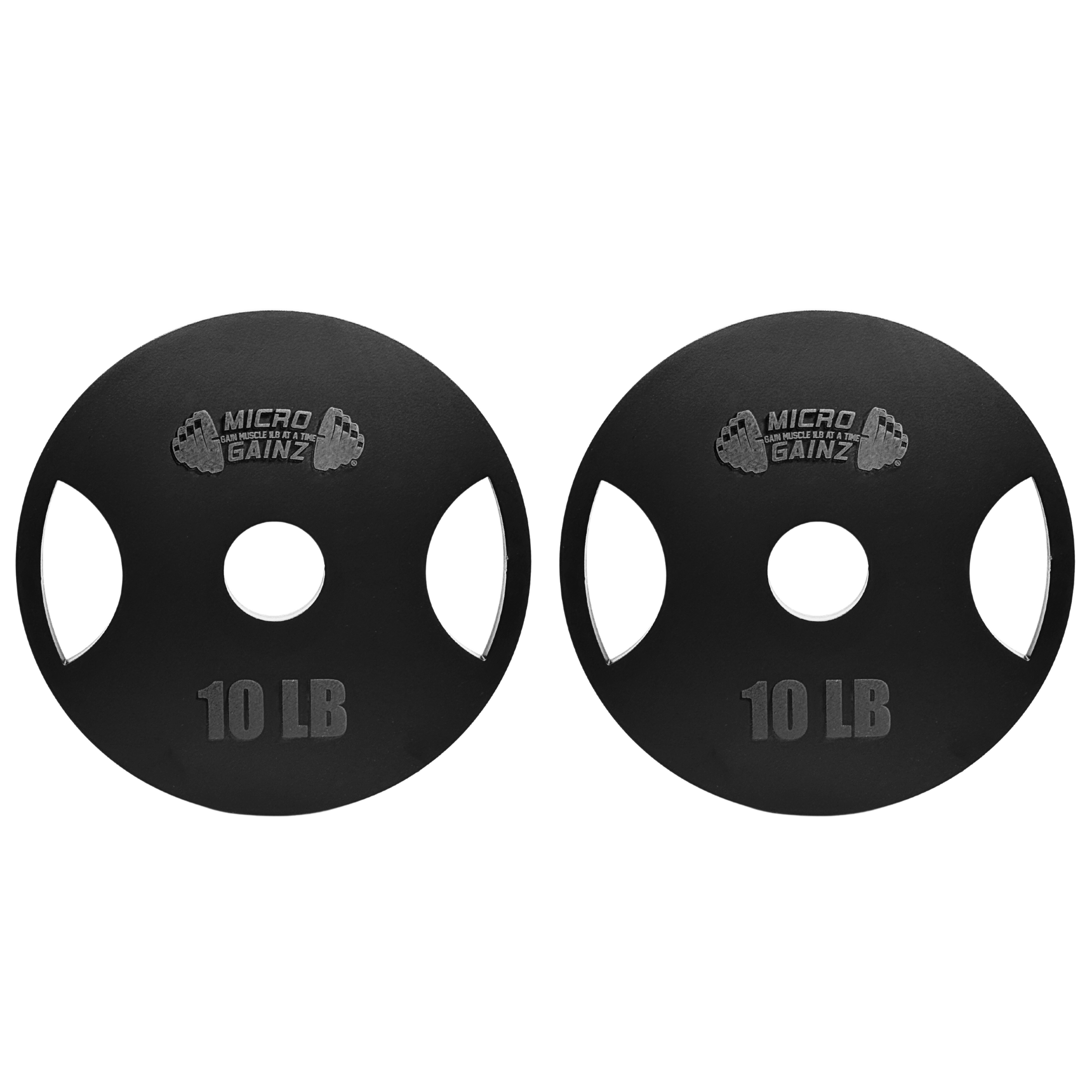 Micro Gainz Steel Olympic Weight Plates Pair of 10LB Plates