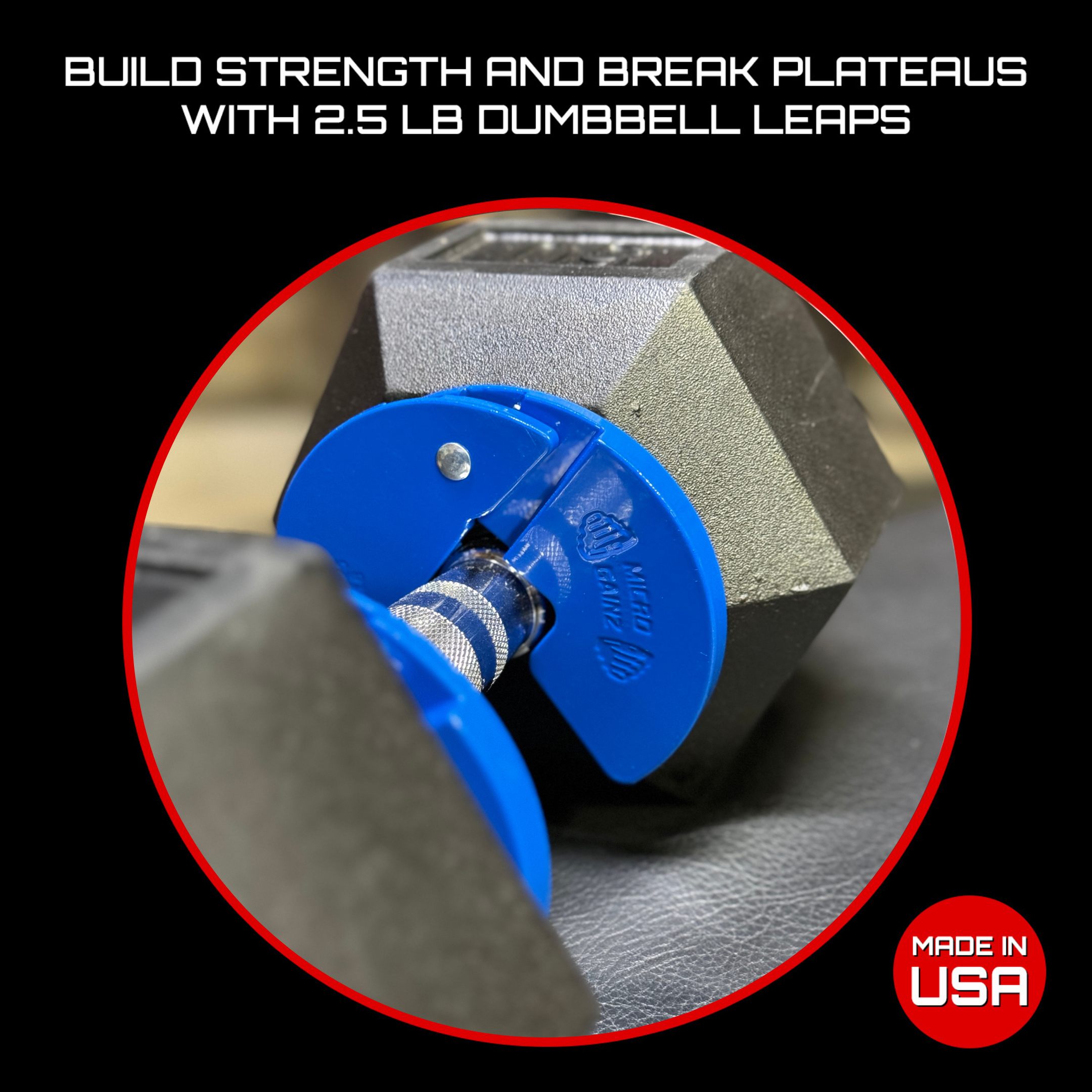 Micro Gainz Blue 1.25LB Dumbbell Fractional Weight Plates