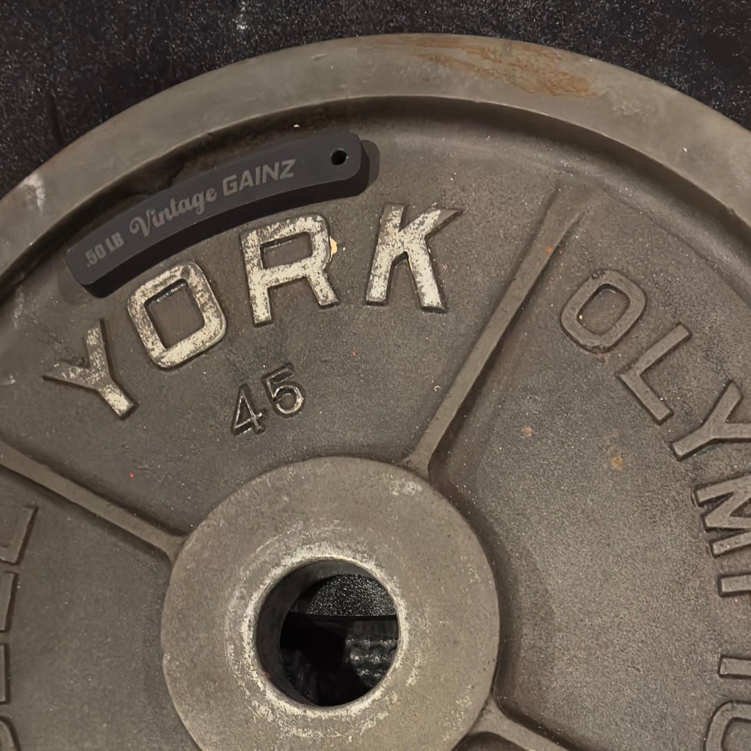 Vintage Gainz 6 Plate Set (4-.25LB, 2-.50LB) of Magnetic Weight Plates