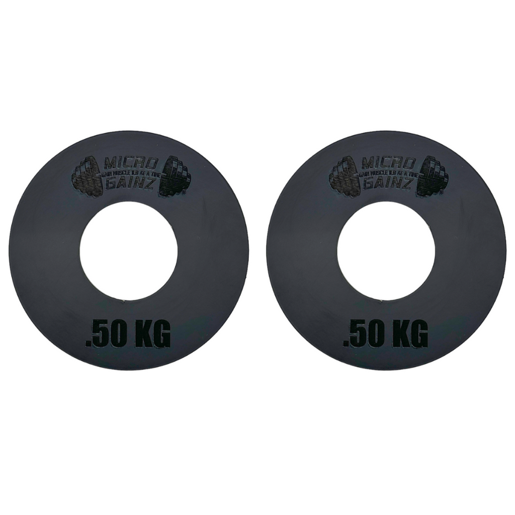 Micro Gainz Olympic Size Kilogram Fractional Steel Weight Plates .50KG
