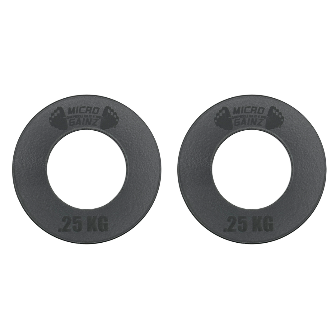 Micro Gainz Lot de 4 disques d'haltères fractionnels de 0,6 kg – Conçu pour l'entraînement avec haltères et micro chargement, fabriqué aux États-Unis Micro Gainz Lot de 4 disques d'haltères fractionnels de 0,6 kg – Conçu pour l'entraînement avec haltères et micro chargement, fabriqué aux États-Unis