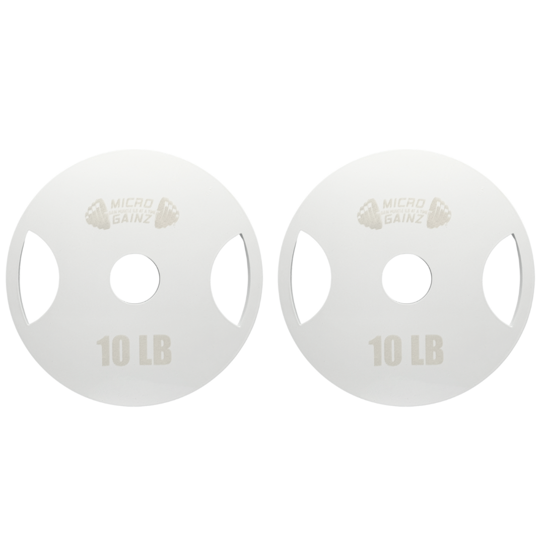 Micro Gainz Steel Olympic Weight Plates Pair of 10LB Plates