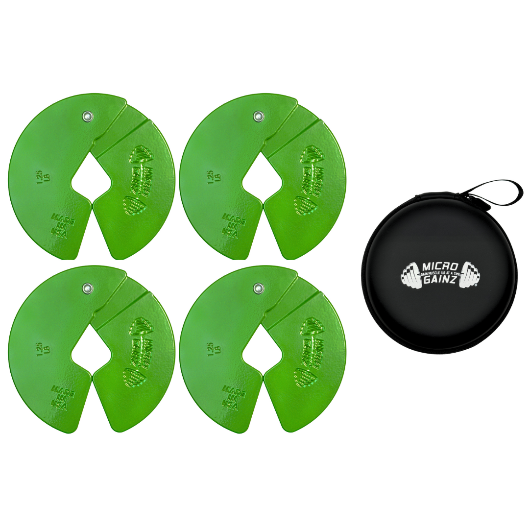 Micro Gainz Green 1.25LB Dumbbell Fractional Weight Plates