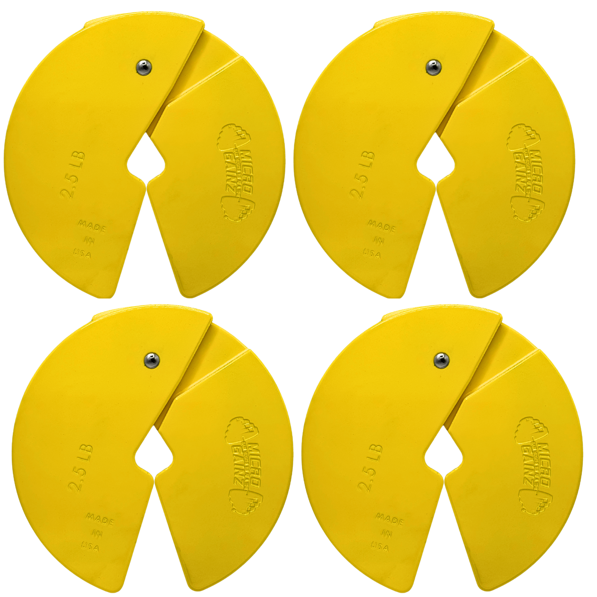 Micro Gainz Yellow 2.5LB Dumbbell Fractional Weight Plates