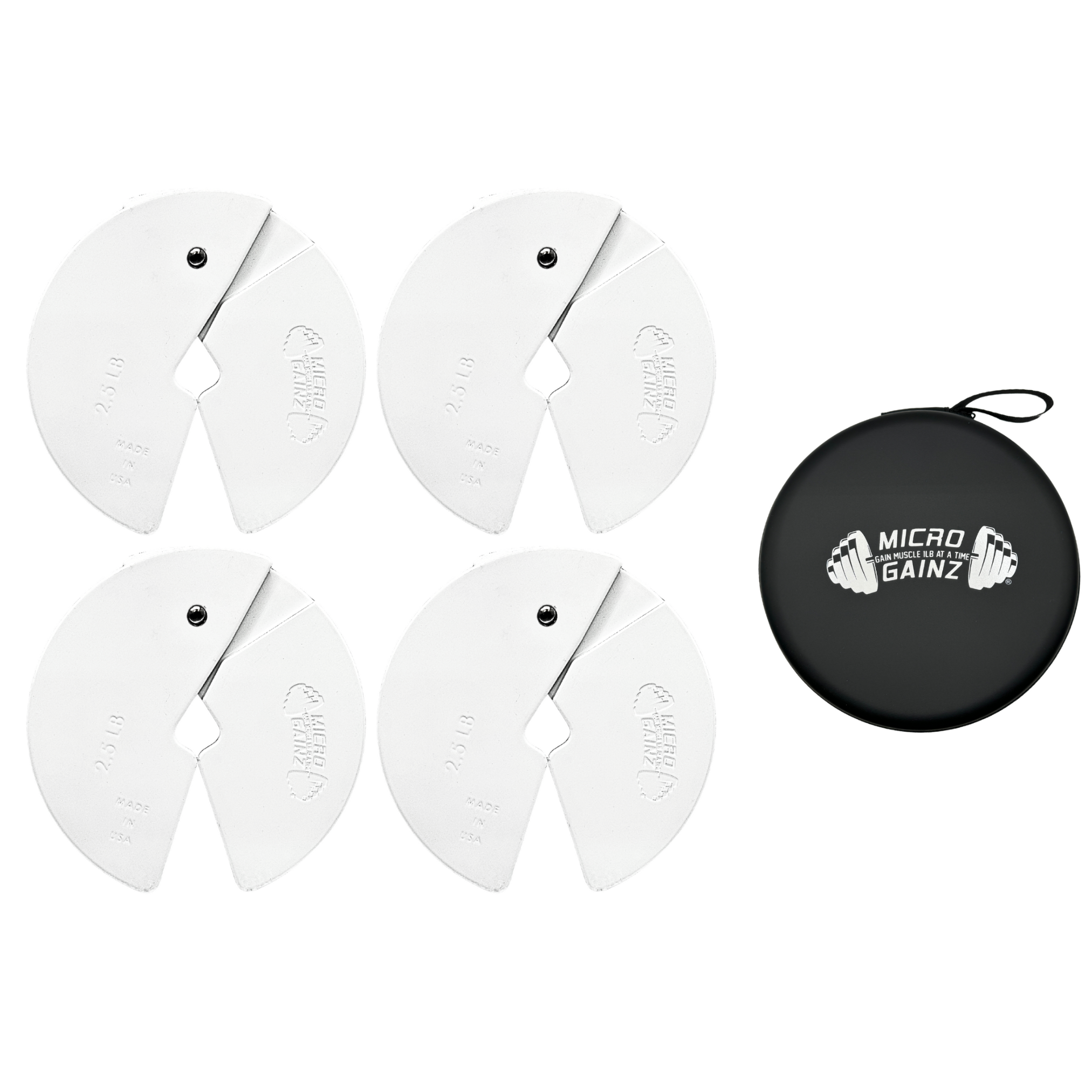 Micro Gainz White 2.5LB Dumbbell Fractional Weight Plates