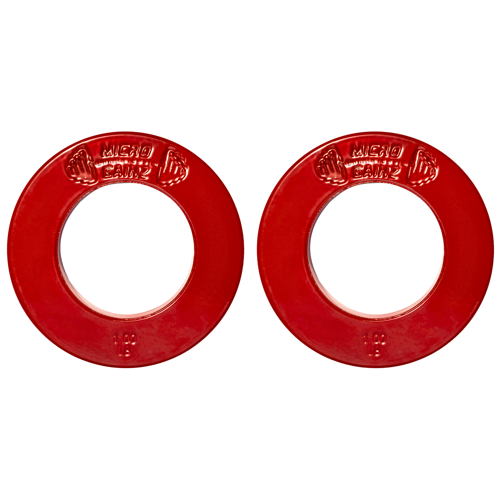 Micro Gainz Olympic Size Fractional Weight Plates Pair of 1LB Plates