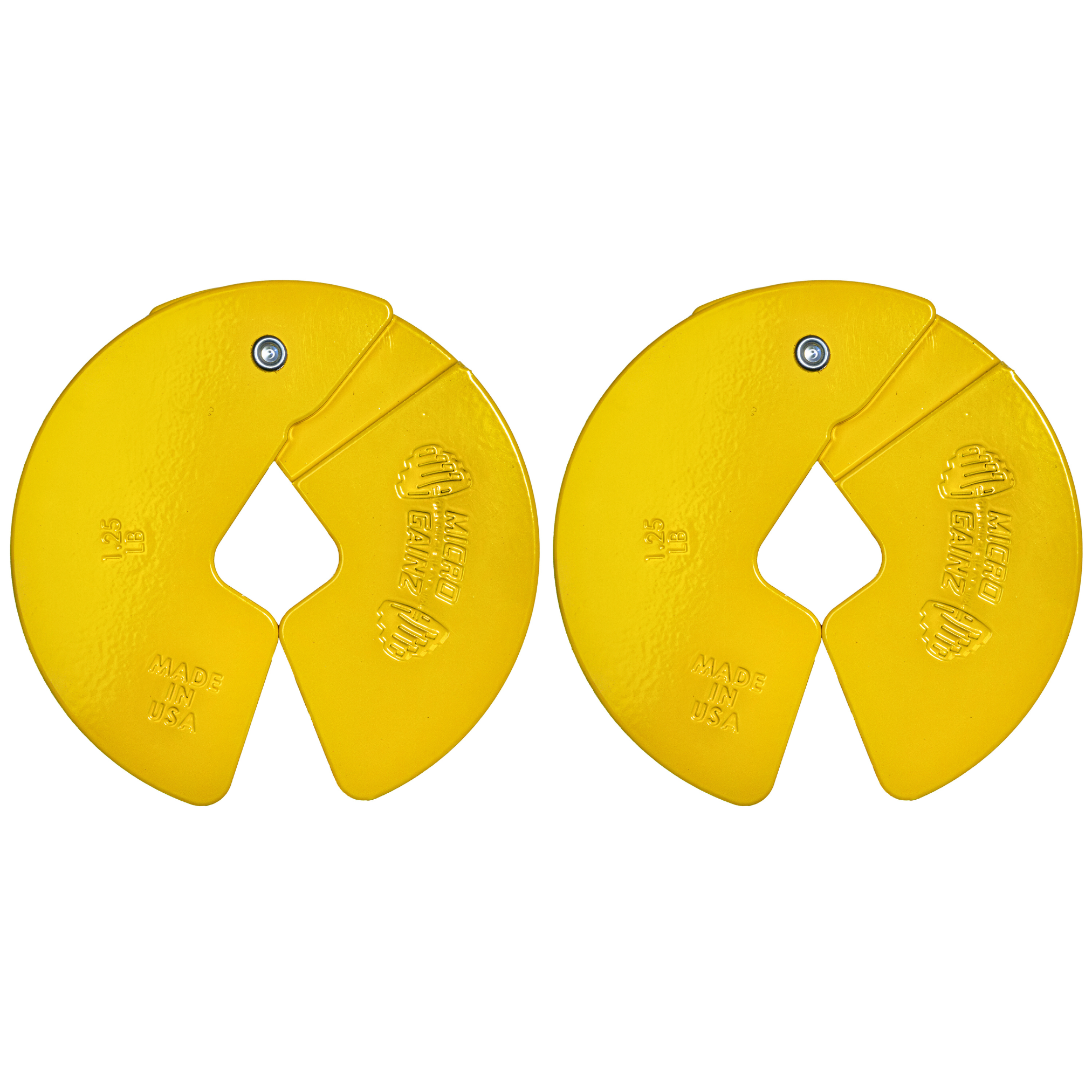 Micro Gainz Yellow 1.25LB Dumbbell Fractional Weight Plates