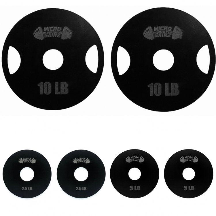 Micro Gainz Steel Olympic Weight Plates Set of 2.5LB and 5LB and 10LB
