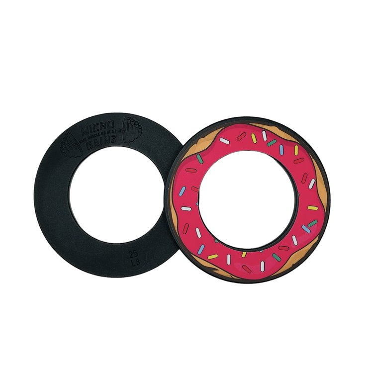 Micro Gainz Donut Plate Snacks Vinyl Plate Decal for Micro Weight Plates