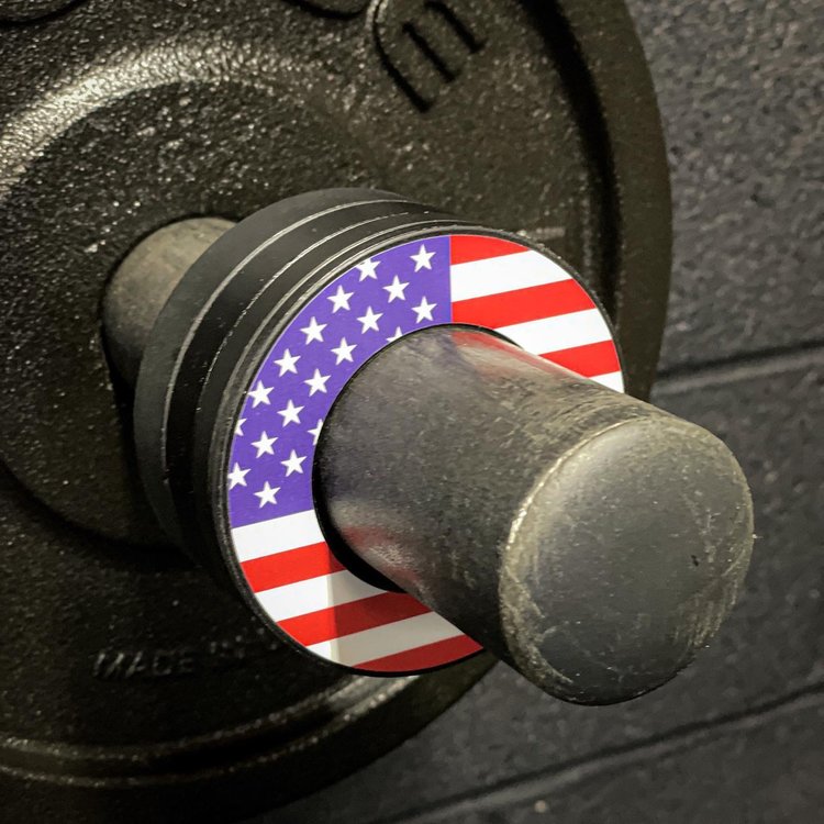 Micro Gainz US Flag Plate Snacks Vinyl Plate Decal for Micro Weight Plates