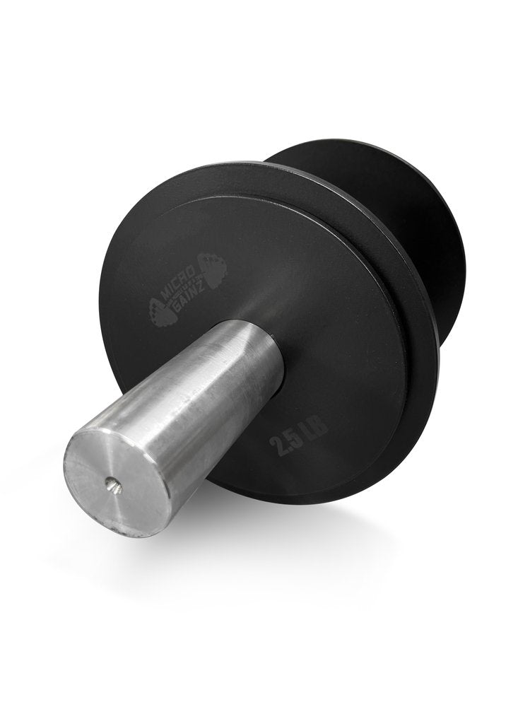Micro Gainz 2" Olympic Size Thick Grip Aluminum Loadable Dumbbell Handles, Set of 2