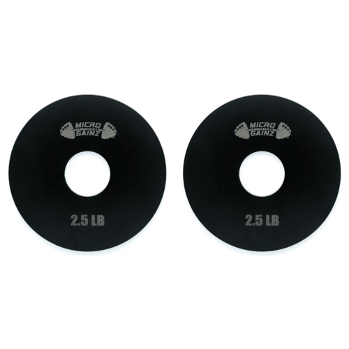 Micro Gainz Steel Olympic Weight Plates Pair of 2.5LB Plates