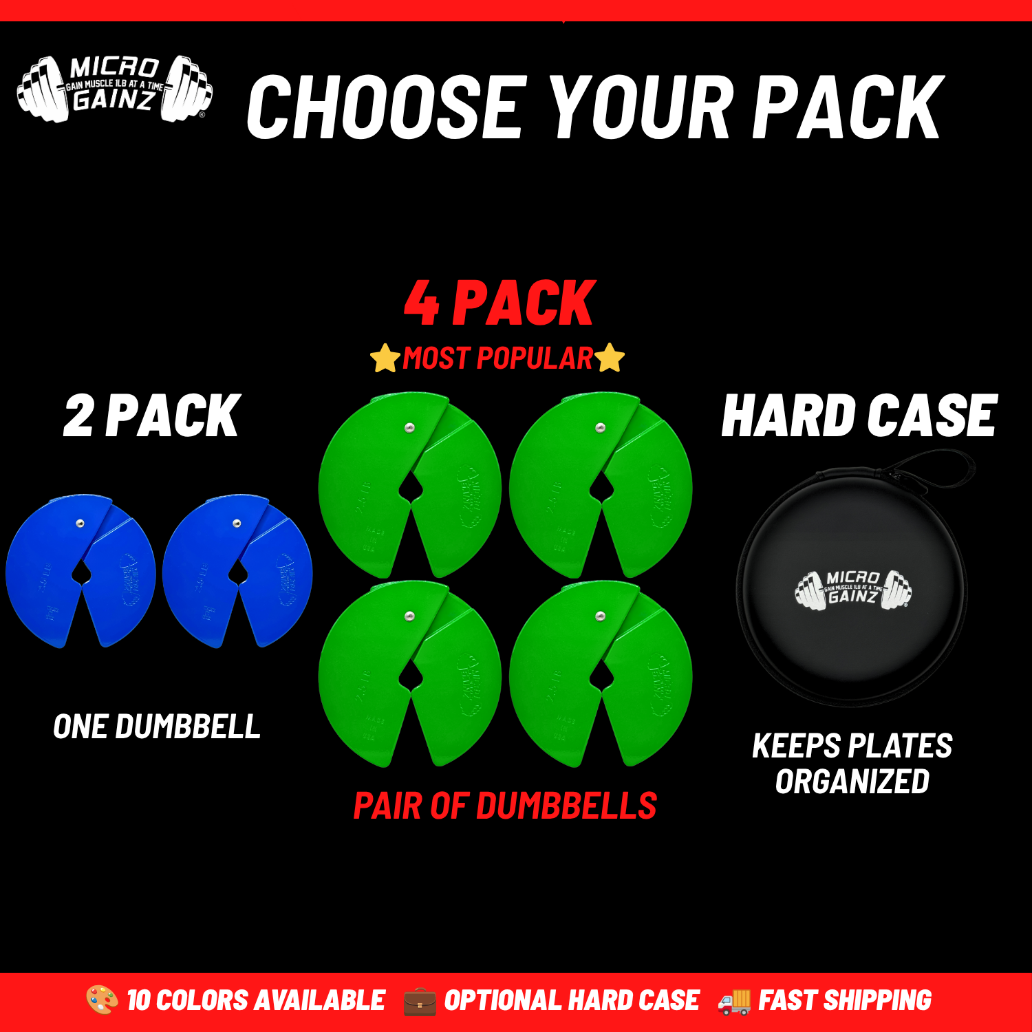 Micro Gainz 2.5LB Dumbbell Fractional Weight Plate