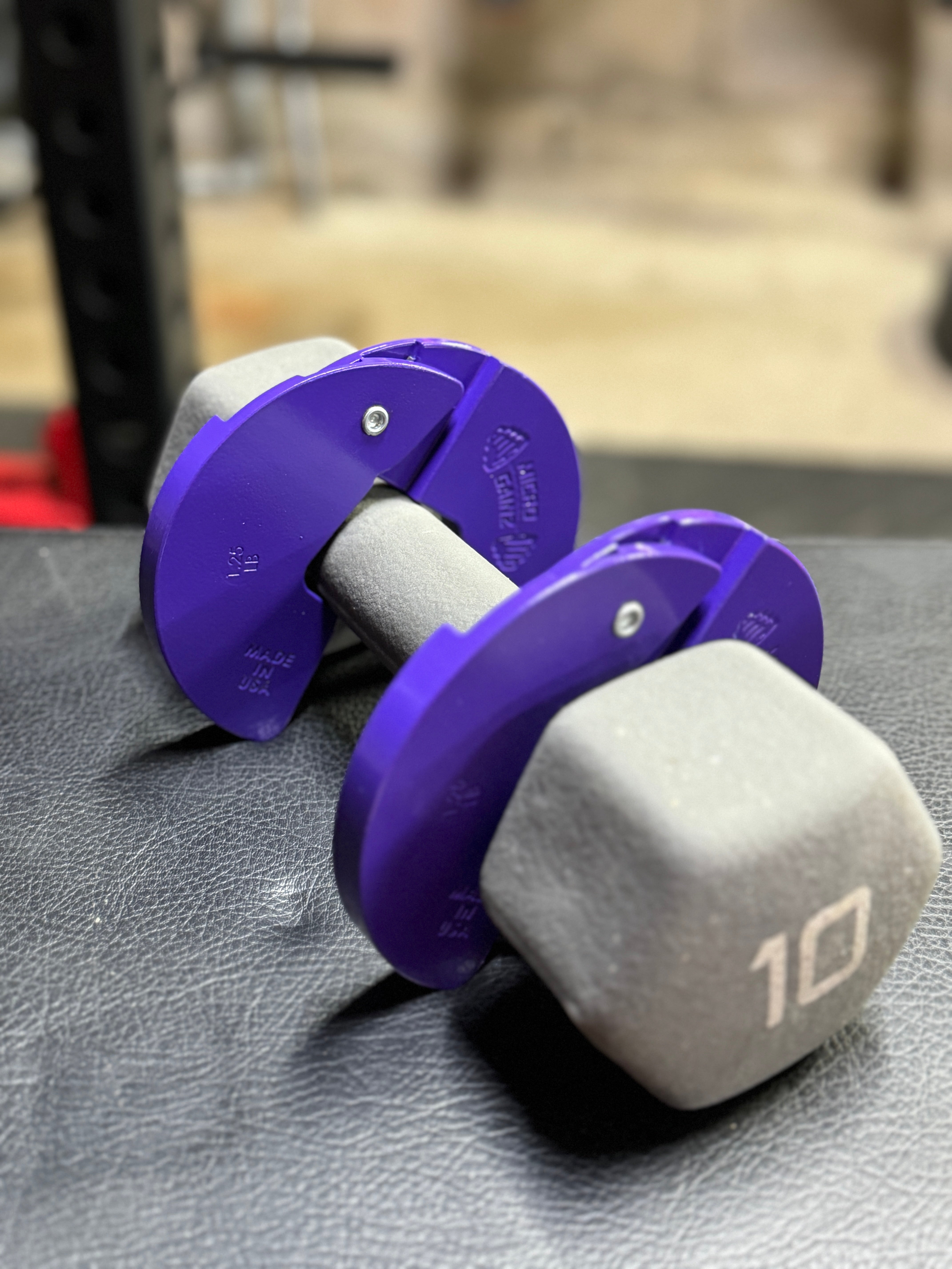 Micro Gainz Purple 1.25LB Dumbbell Fractional Weight Plates