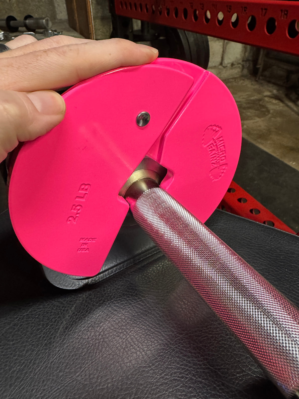 Micro Gainz Pink 2.5LB Dumbbell Fractional Weight Plates 4 Plate Set (BLEMISHED SET)