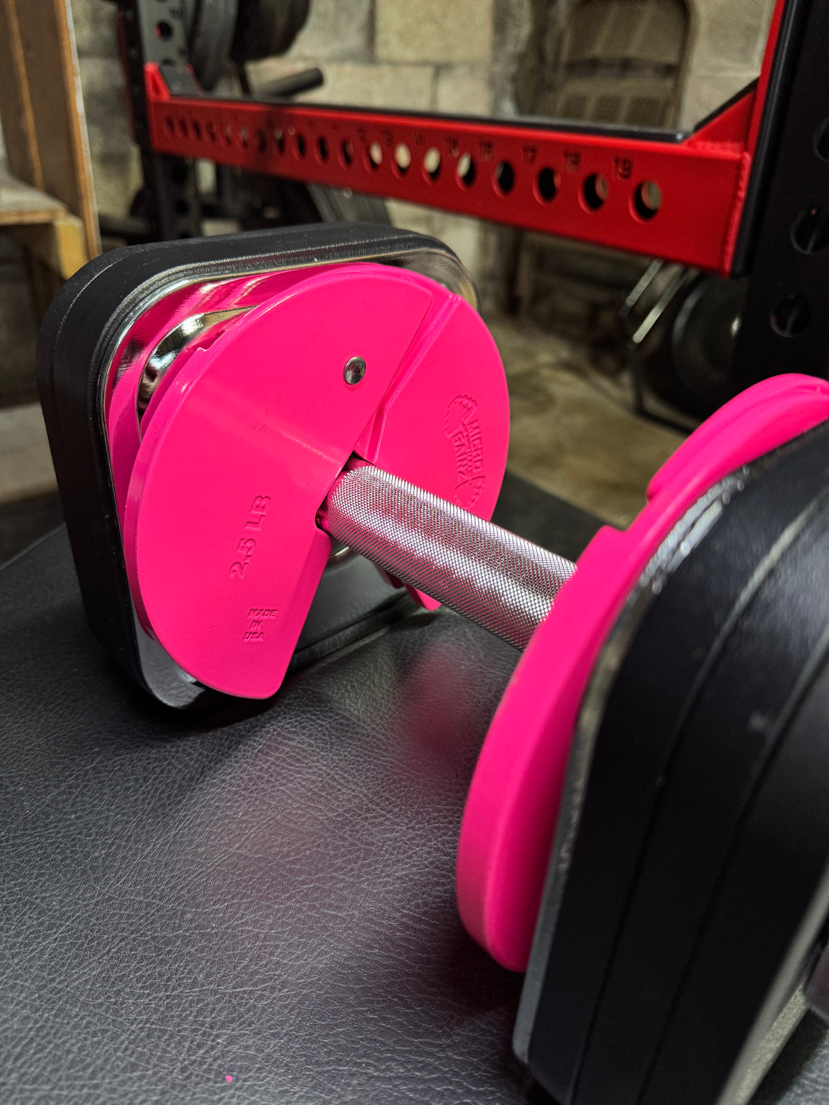 Micro Gainz Pink 2.5LB Dumbbell Fractional Weight Plates 4 Plate Set (BLEMISHED SET)