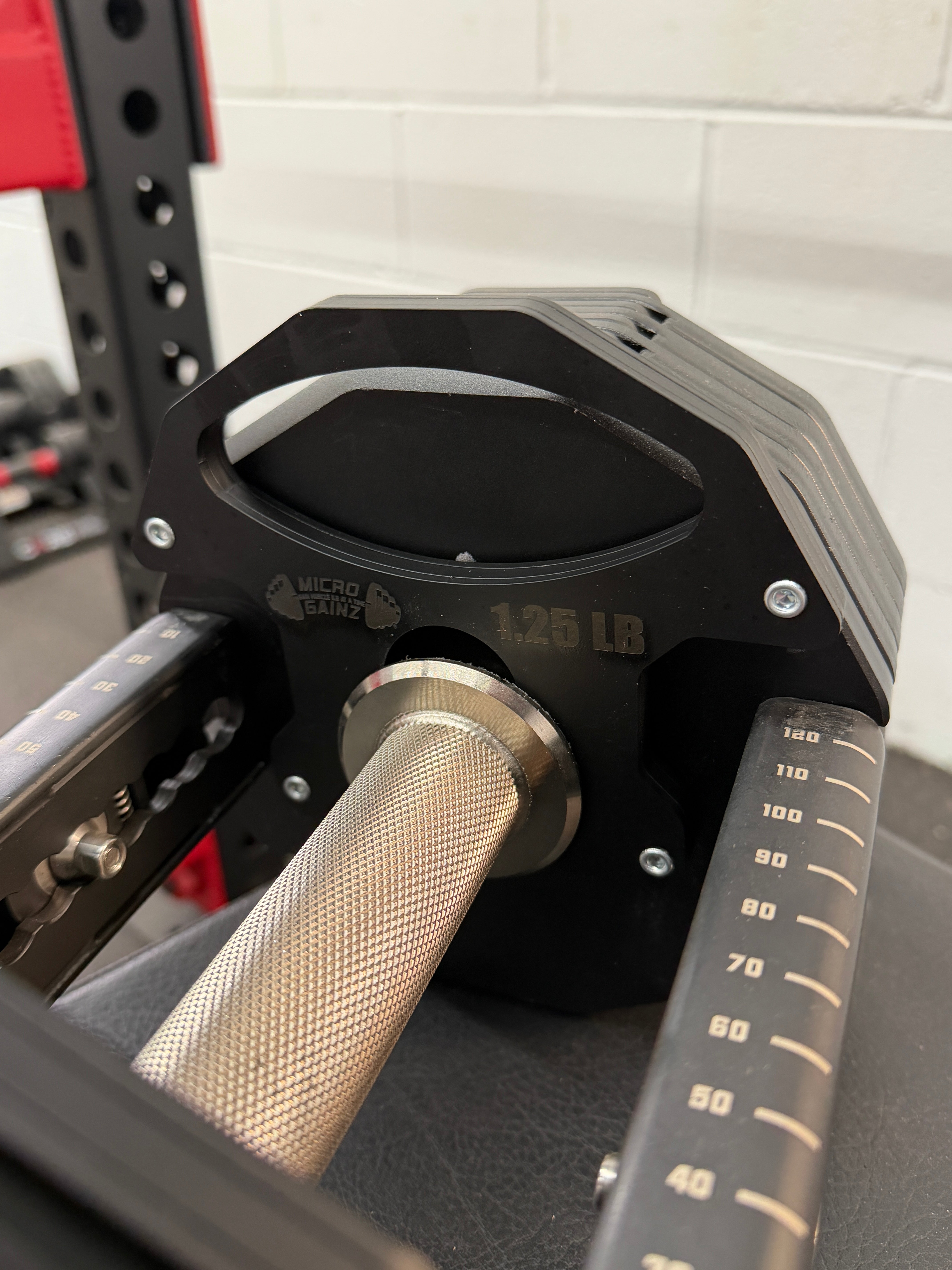 Micro Gainz 1.25LB Add-On Weight Plate for Rep x Pepin Adjustable Dumbbells 4 Plate Set