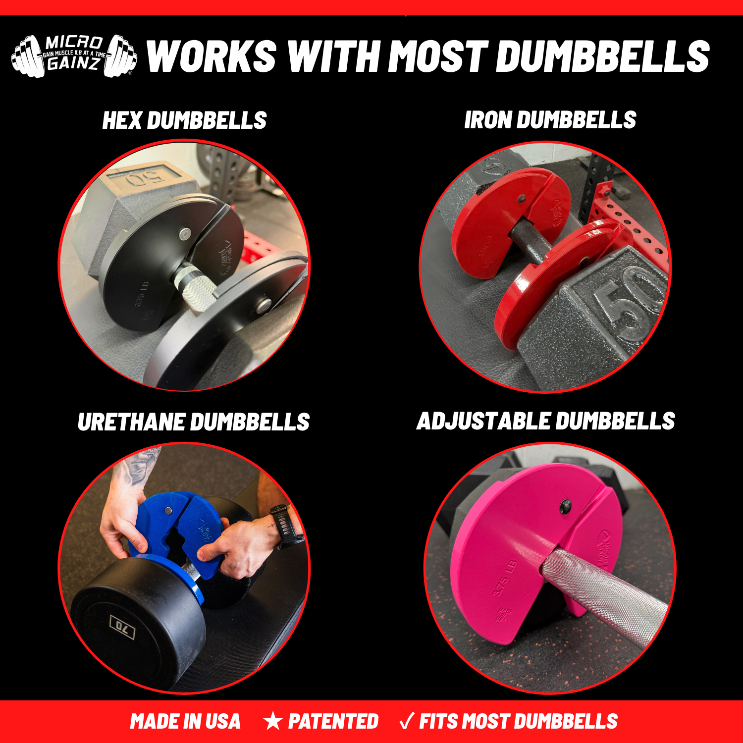Micro Gainz 3.75LB Dumbbell Fractional Weight Plate