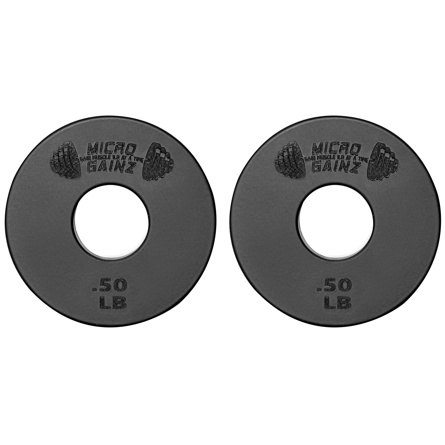Micro Gainz Standard 1-Inch Center Hole Fractional Weight Plates Pair of .50LB Plates