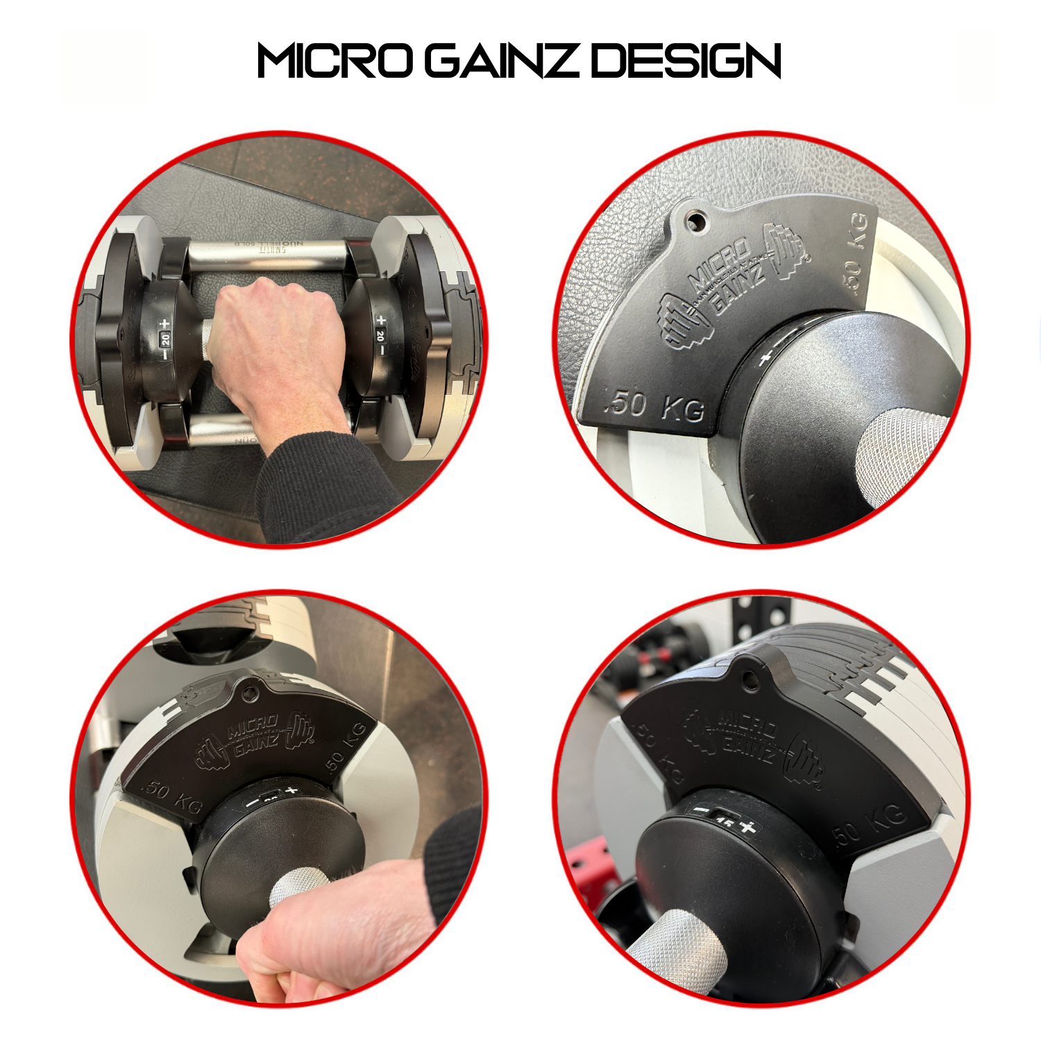 Micro Gainz .50KG Magnetic Weight Attachment for Nuobell Kilogram Adjustable Dumbbells