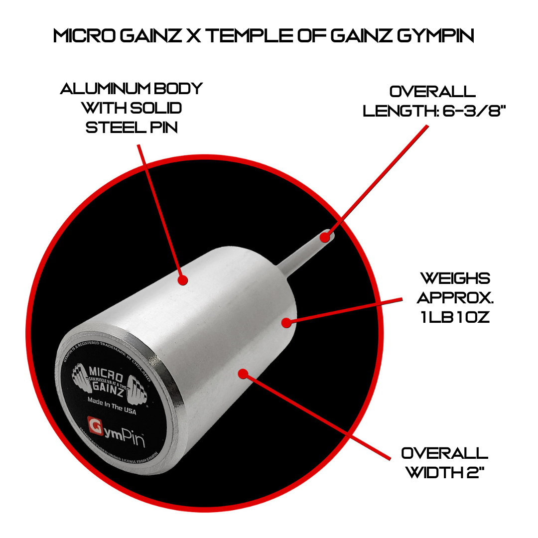 Micro Gainz x Temple of Gainz GymPin (3" Length)