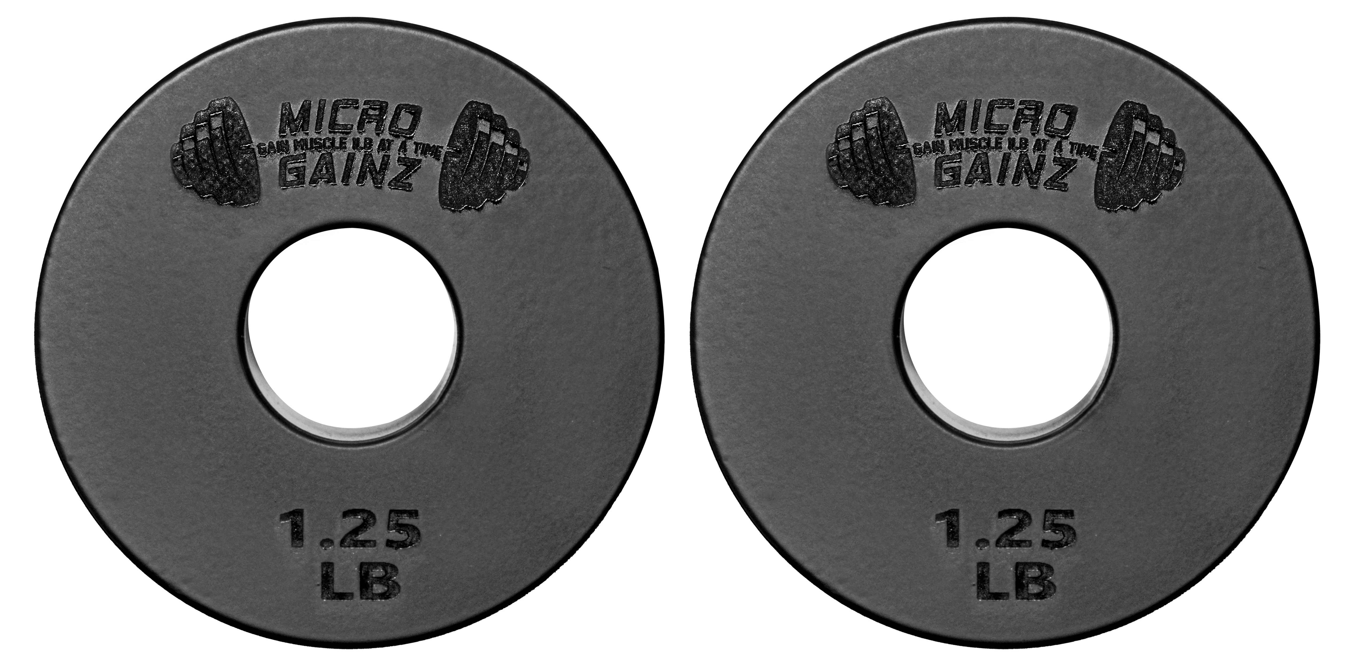 Micro Gainz Standard 1-Inch Center Hole Fractional Weight Plates Pair of 1.25LB Plates (BLEMISHED SET)