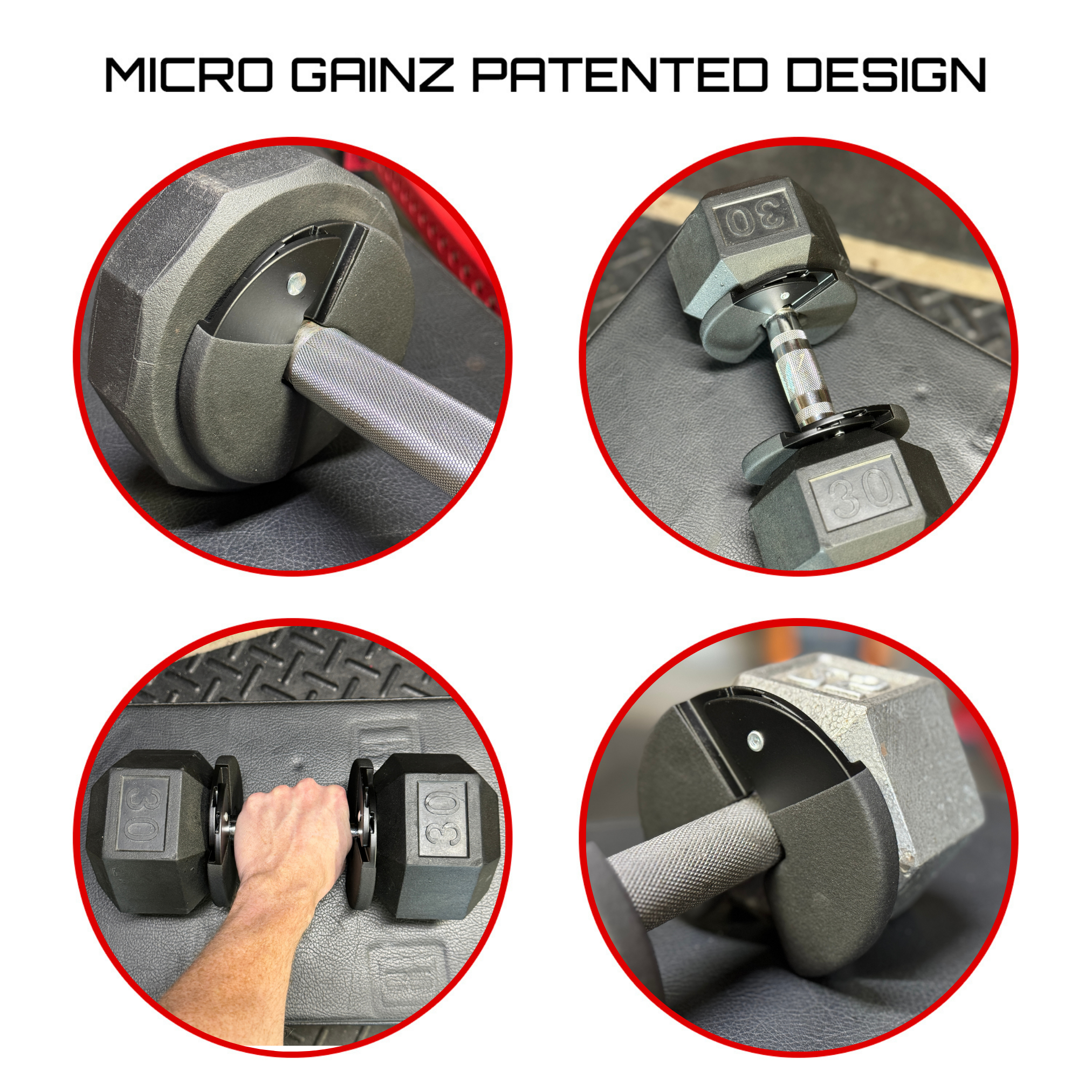 Micro Gainz PVC Dip Coated 1.25LB Dumbbell Fractional Weight Plates