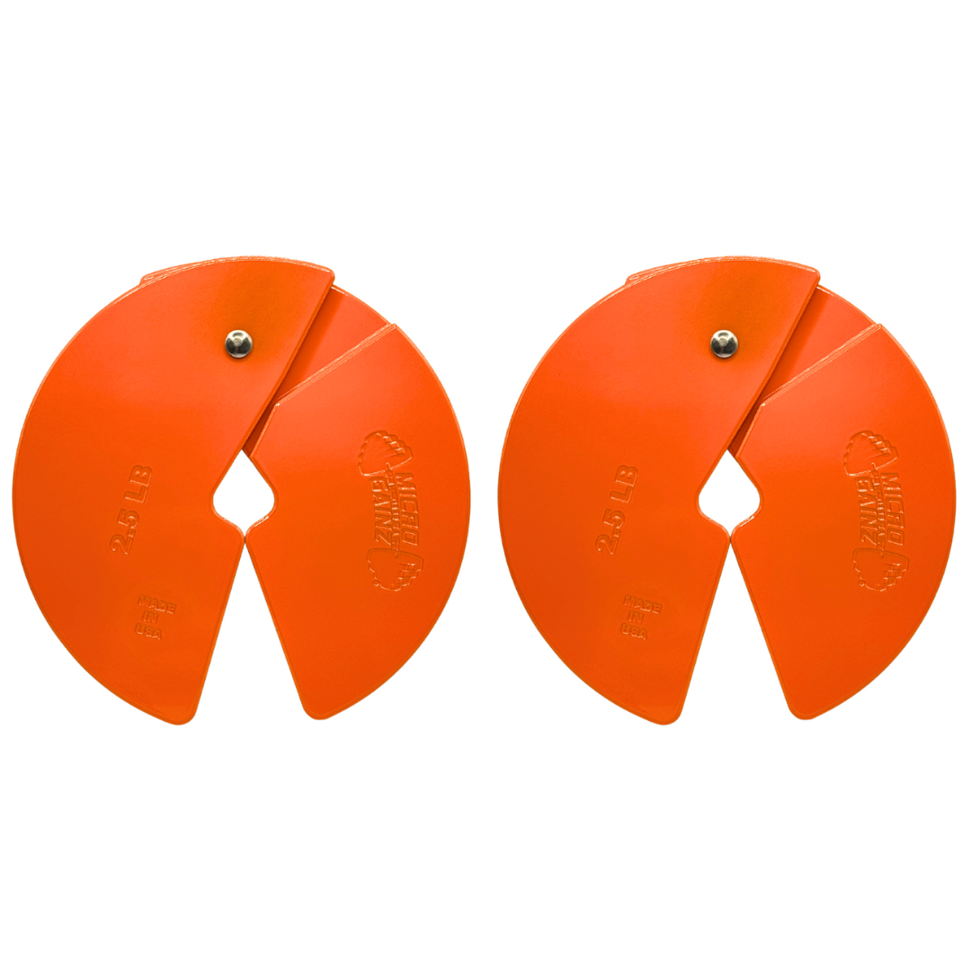 Micro Gainz Orange 2.5LB Dumbbell Fractional Weight Plates