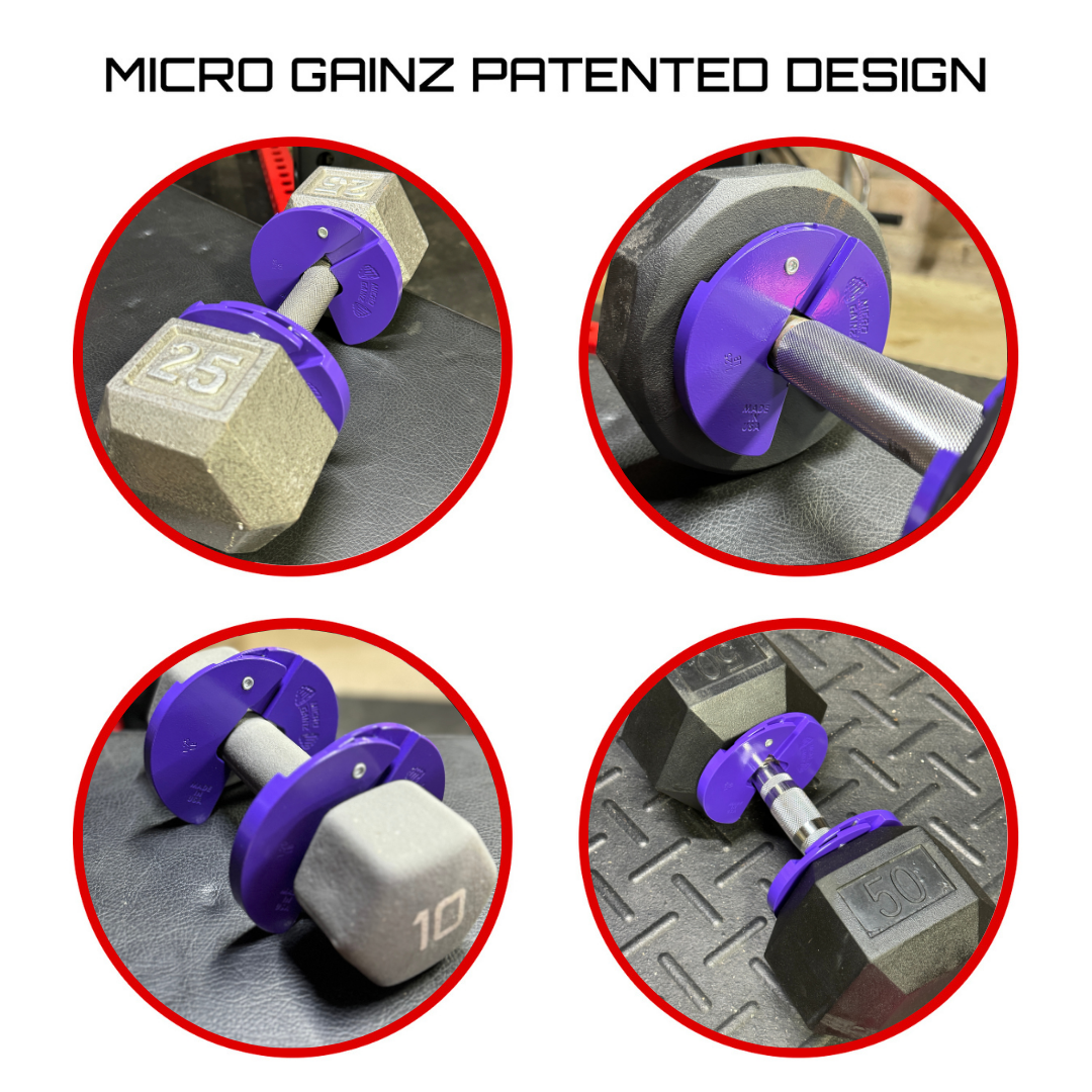 Micro Gainz Purple 1.25LB Dumbbell Fractional Weight Plates