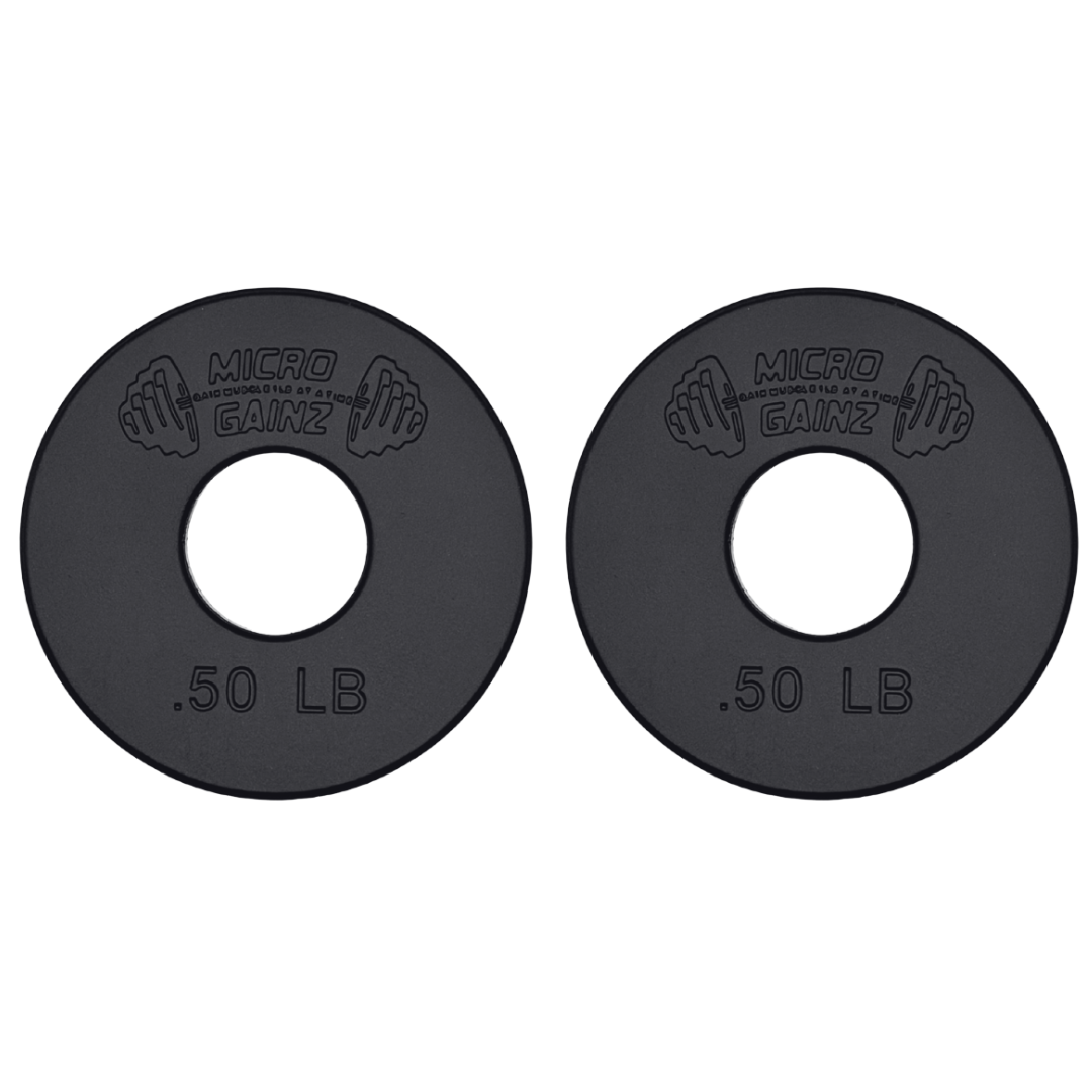 Micro Gainz Standard 1-Inch Center Hole Fractional Weight Plates Pair of .50LB Plates