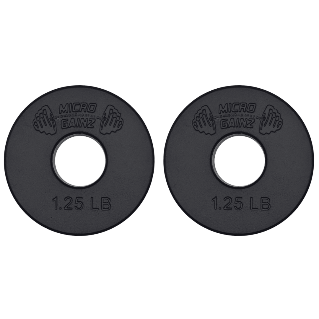 Micro Gainz Standard 1-Inch Center Hole Fractional Weight Plates Pair of 1.25LB Plates
