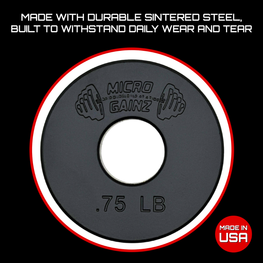 Micro Gainz Standard 1-Inch Center Hole Fractional Weight Plates Pair of .75LB Plates